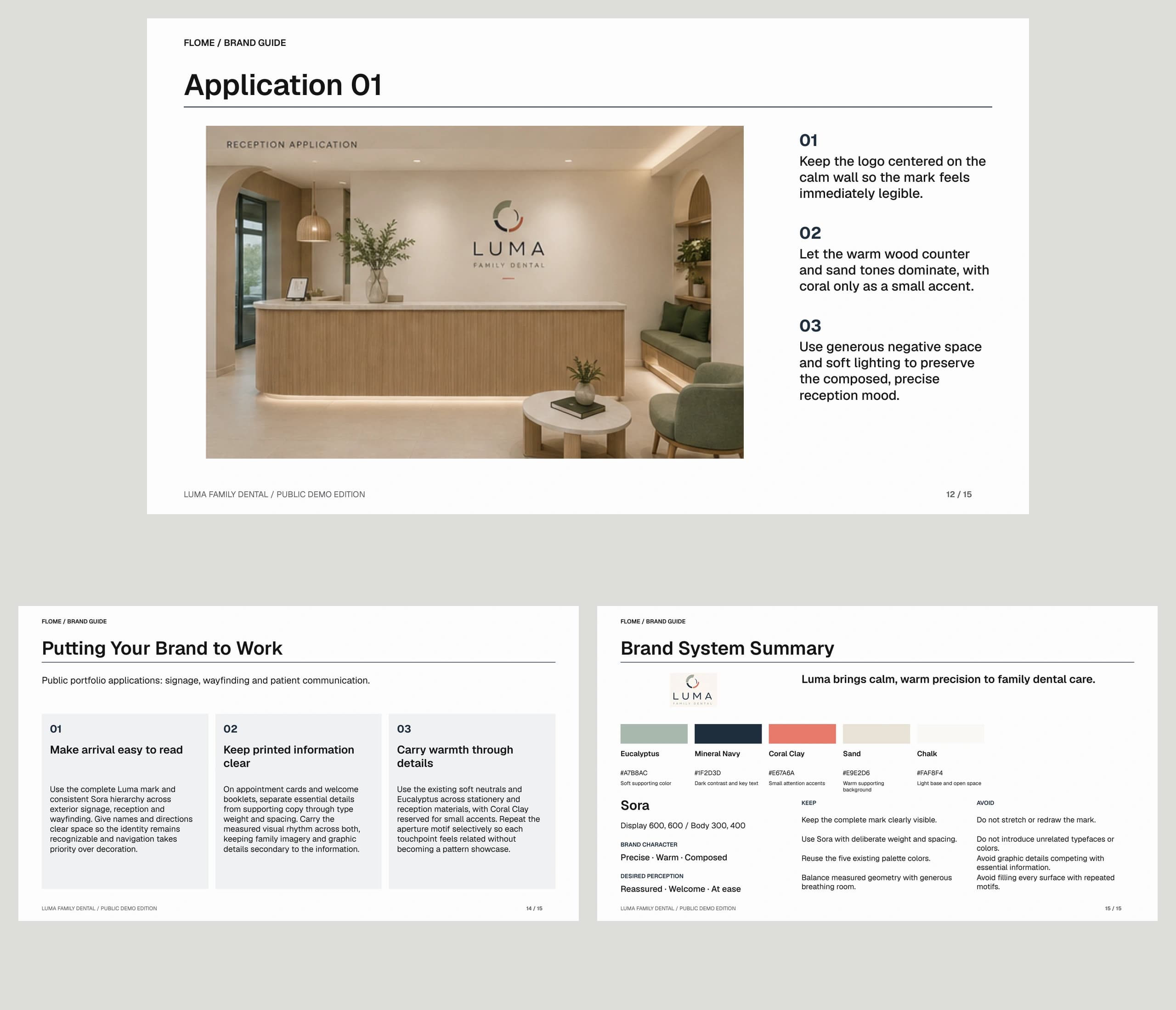 Luma public Brand Guide: Application / Implementation / Summary